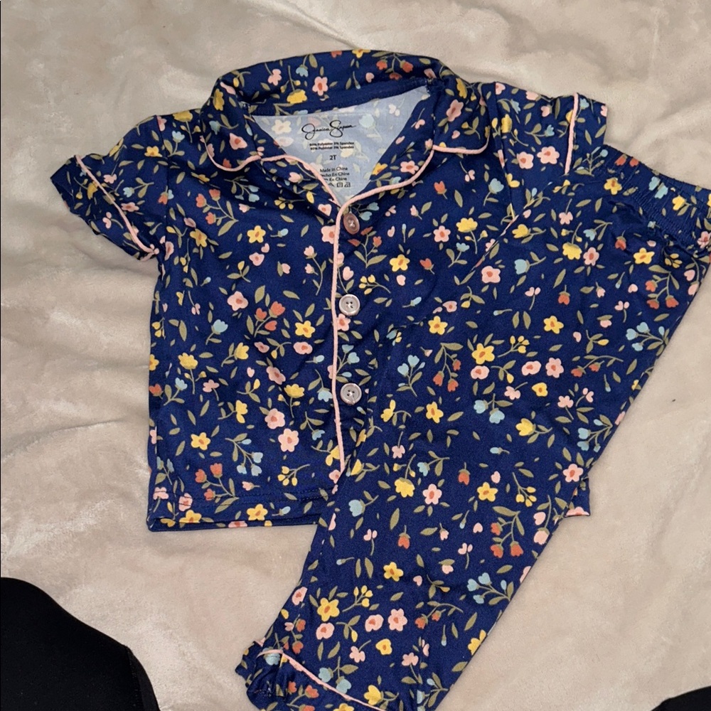 Floral Blue Kids Pajamas